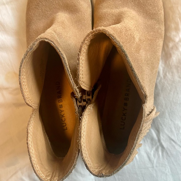 Lucky Brand Fringe Booties (Tan) - Picture 6 of 9